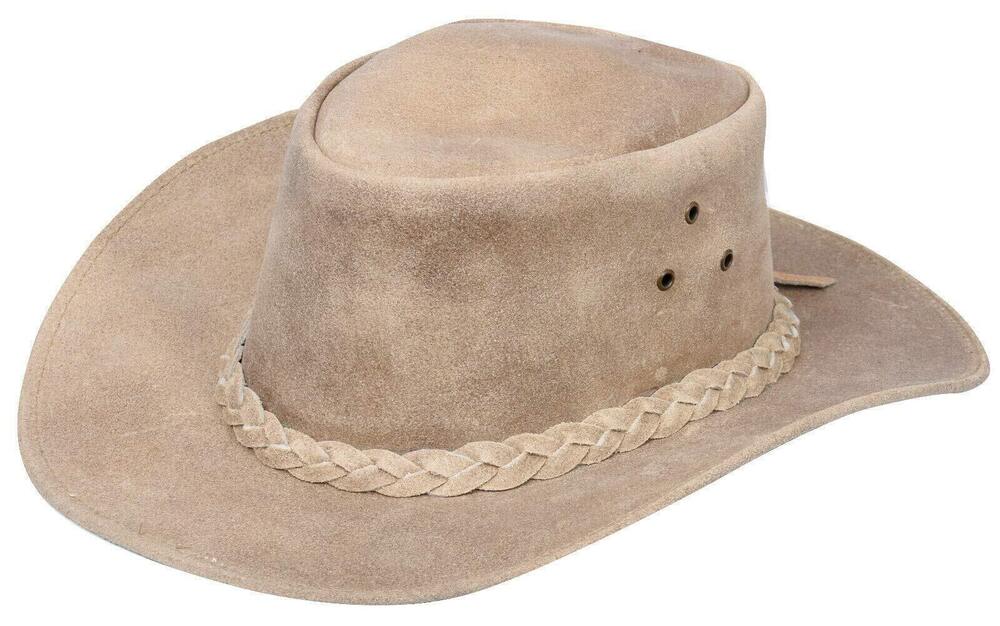 1846 Australian Camel Western Style Cowboy Outback Real Suede Aussie Bush